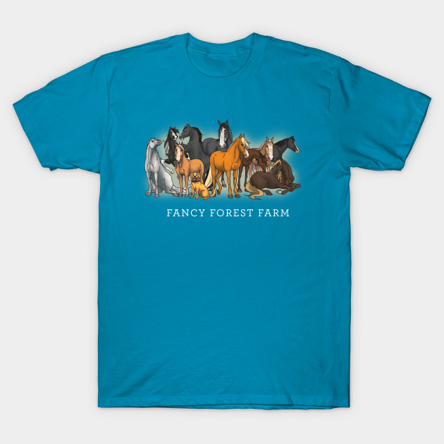 Fancy Forest Farm • Family Portrait • White Text Shirt by FalconArt